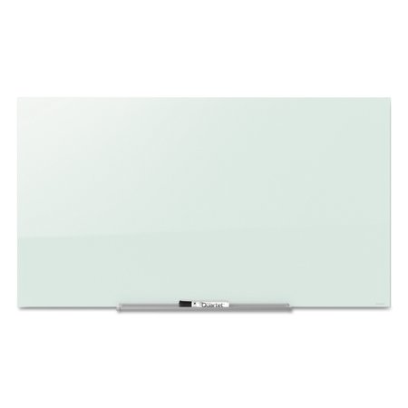 Quartet InvisaMount Magnetic Glass Marker Board, Frameless, 74" x 42", White Surface G7442IMW